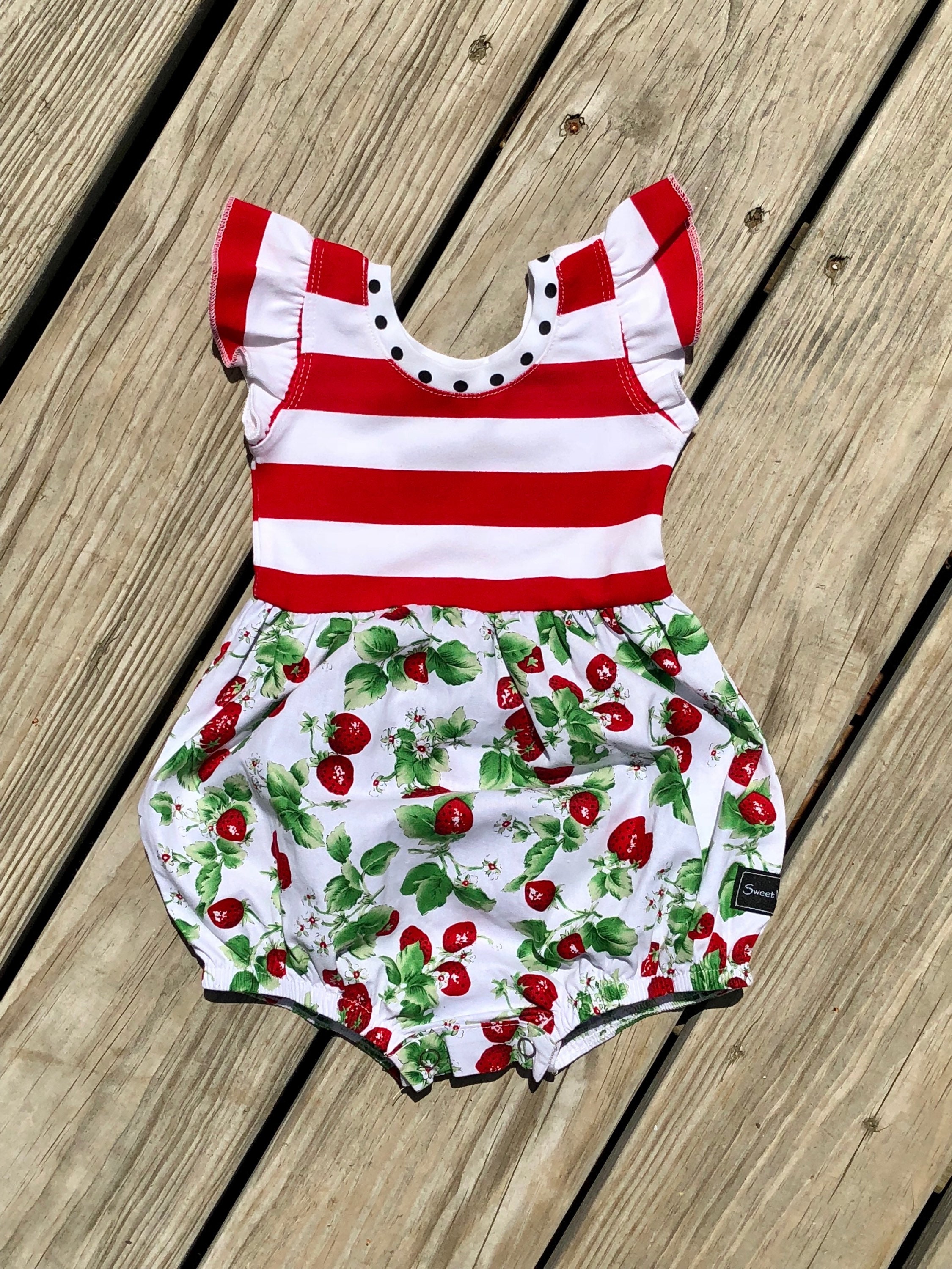 baby girl strawberry outfit