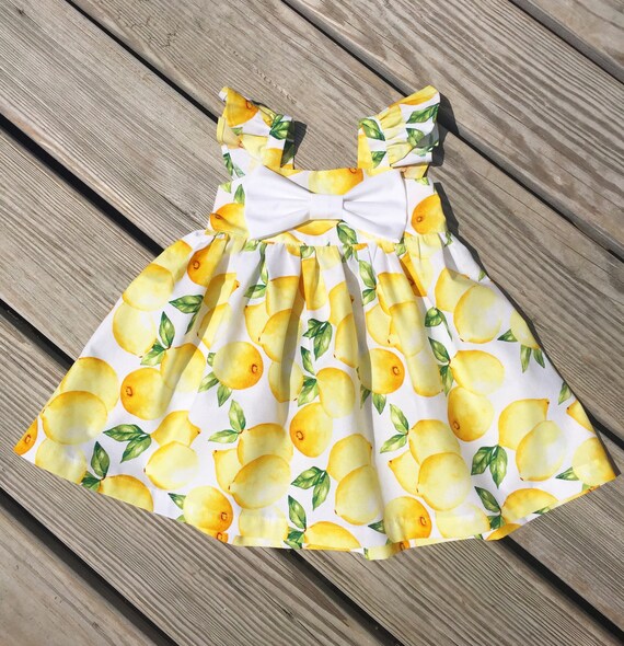 Lemon birthday toddlers dresses girls lemon outfit girls Etsy