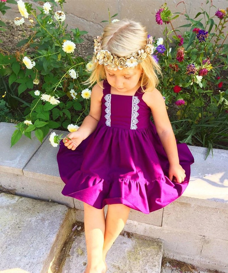 Lacey Plum Girls Dress Toddler Birthday Dress Photography Etsy