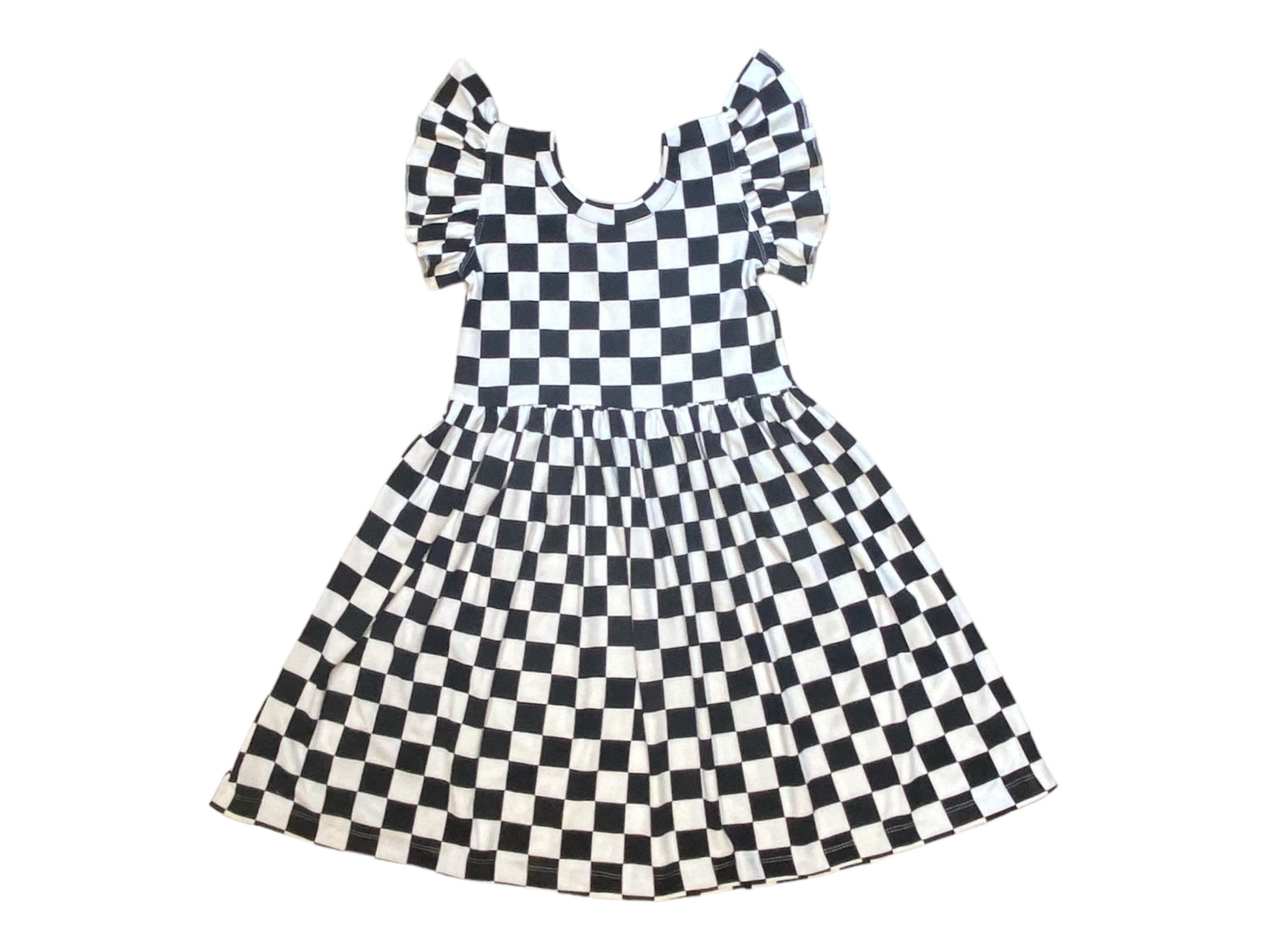 Black and white dress for baby girl clearance