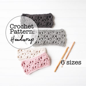 MAGNOLIA HEADWRAP PATTERN/ Crochet Pattern, Crochet Headwrap Pattern, Crochet Baby Pattern, Headwrap Pattern, Crochet Earwarmer Pattern