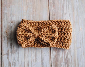 Bow Crochet Knit Headwrap Headband for Baby Toddler Kids