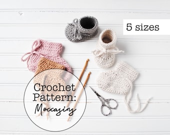 Crochet Booties Pattern Medium Weight Yarn (PDF Download)