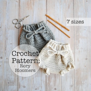 RORY BLOOMERS PATTERN Crochet Pattern, Crochet Diaper Pattern, Diaper Cover Pattern, Crochet Baby Shorts Pattern, Crochet Bloomers Pattern