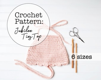 JUBILEE TOP PATTERN/ Crochet Crop Top Pattern, Crochet Pattern, Crochet Top Pattern, Knit Crop Top Pattern, Crochet Baby Girl Pattern