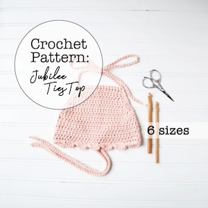 JUBILEE TOP PATTERN/ Crochet Crop Top Pattern, Crochet Pattern, Crochet Top Pattern, Knit Crop Top Pattern, Crochet Baby Girl Pattern image 1