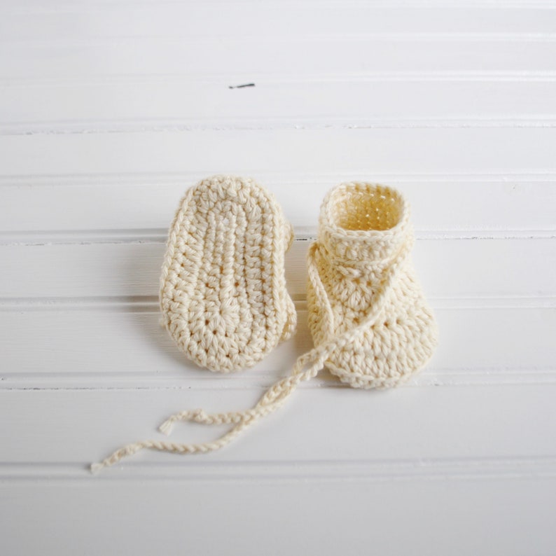 Crochet Knit Cotton Summer Spring Booties for Baby image 9