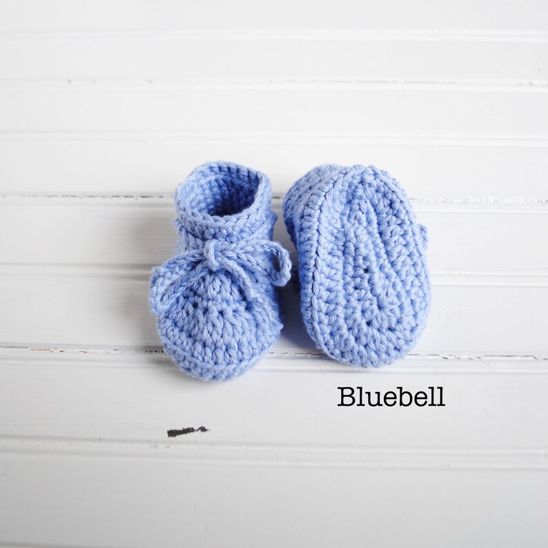 Crochet Knit Cotton Summer Spring Booties for Baby image 6