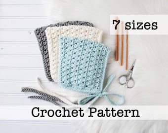 Crochet Pixie Bonnet Pattern Medium Weight Yarn (PDF Download)