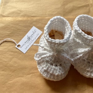 Crochet Knit Cotton Summer Spring Booties for Baby image 8