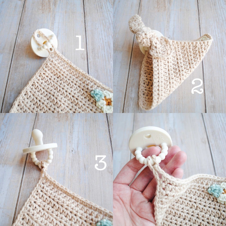 Pacifier Holder Lovey Crochet Knit for Newborn Announcement Etsy