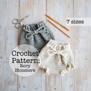 RORY BLOOMERS PATTERN/ Crochet Pattern, Crochet Diaper Pattern, Diaper Cover Pattern, Crochet Baby Shorts Pattern, Crochet Bloomers Pattern