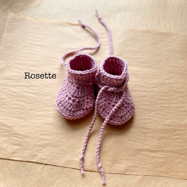 Crochet Knit Cotton Summer Spring Booties for Baby image 7