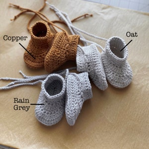 Crochet Knit Cotton Summer Spring Booties for Baby image 4