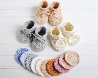 Crochet Knit Cotton Summer Spring Booties for Baby