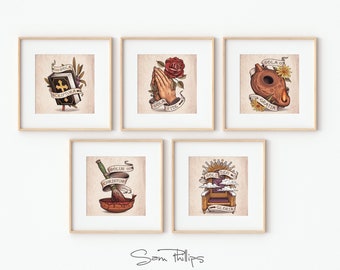 SAM PHILLIPS. The Five Solas - x5 BUNDLE (Digital Prints)