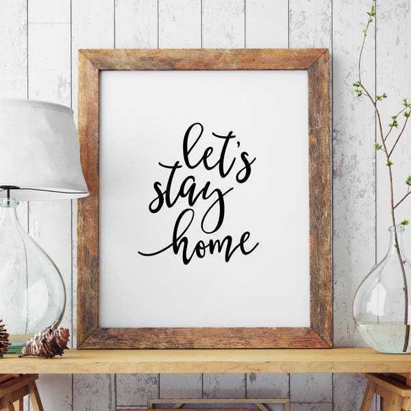 Lets Stay Home - Etsy