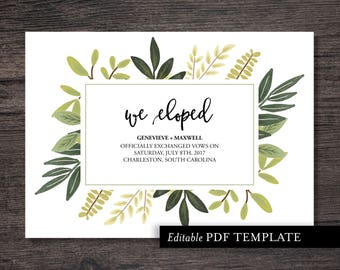we eloped card etsy