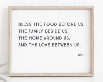 Bless the Food Before Us | Kitchen Wall Art | Kitchen Prints | Kitchen Wall Art | Kitchen Decor | Digital File | INSTANT DOWNLOAD #KAH14