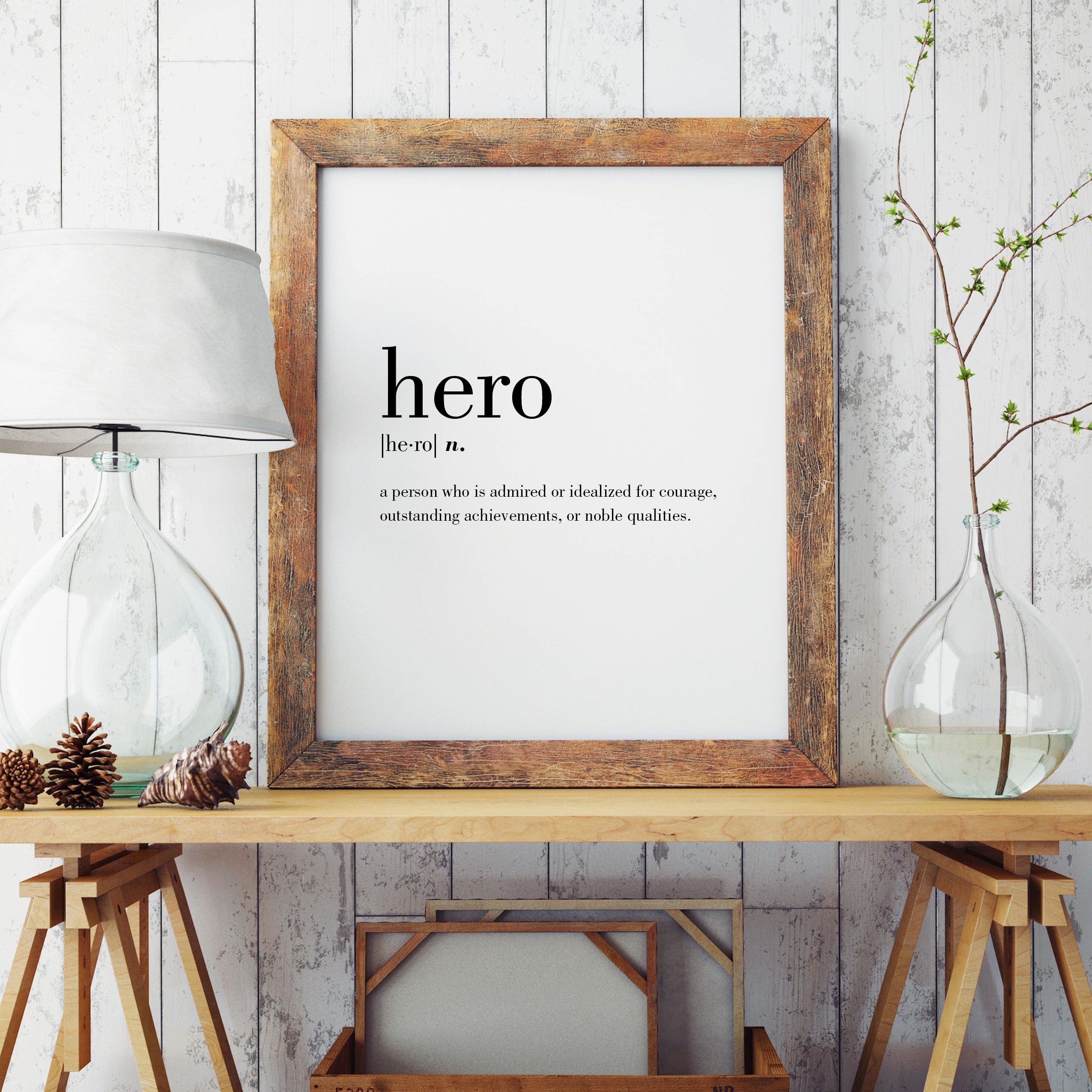 Hero Definition Print Wall Art Poster Minimal Print Etsy