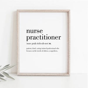 Nurse Practitioner Definition Printable | Wall Art | Minimal Print | Nurse Practitioner Print | Nurse Practitioner Gift | INSTANT DOWNLOAD