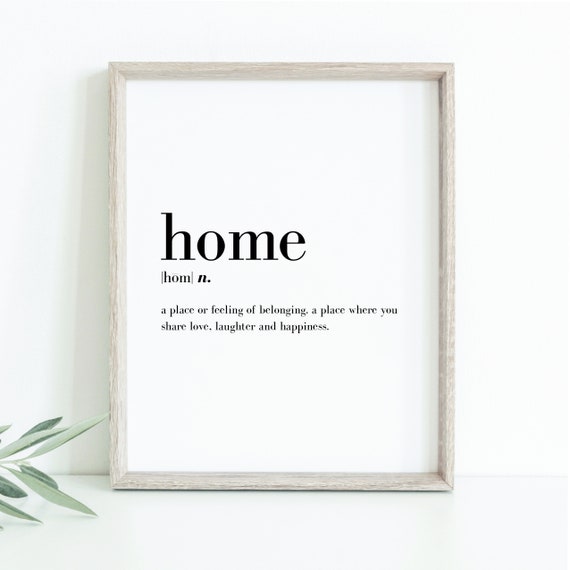 Home Definition Print Wall Art Print Definition Print Etsy