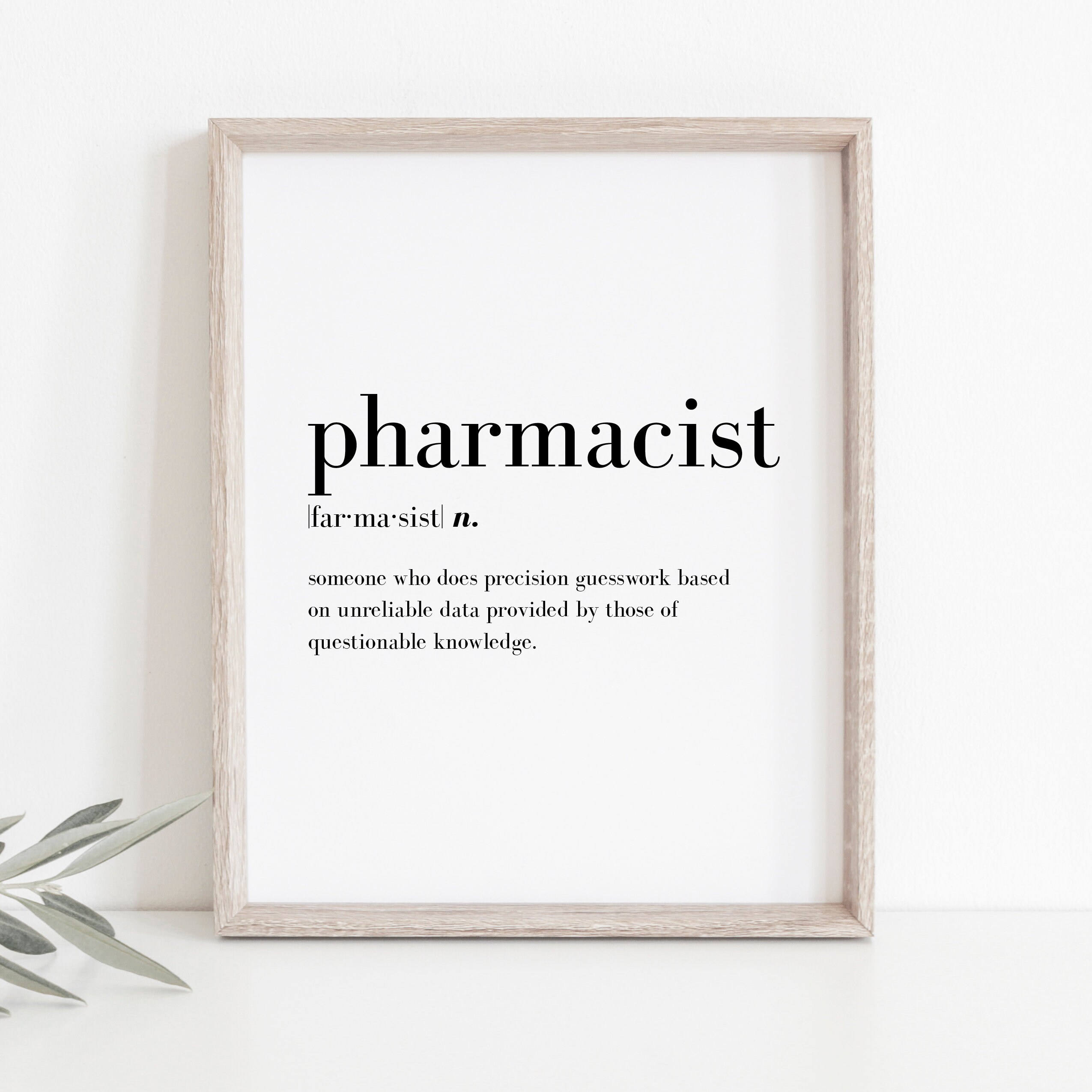 Pharmacist Definition Printable Pharmacist Print Etsy UK