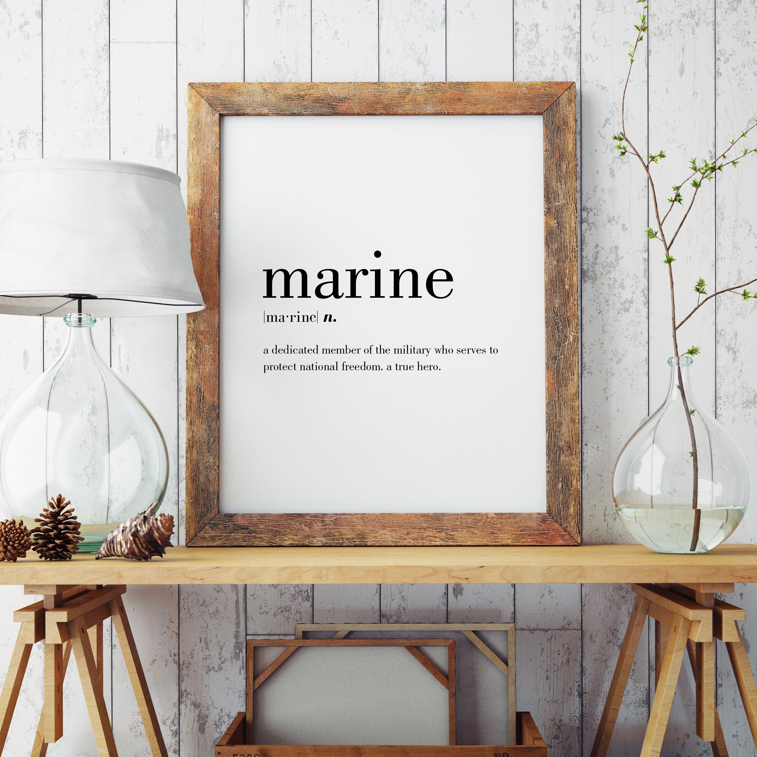 Marine Definition Print Minimal Print Marine Print Etsy