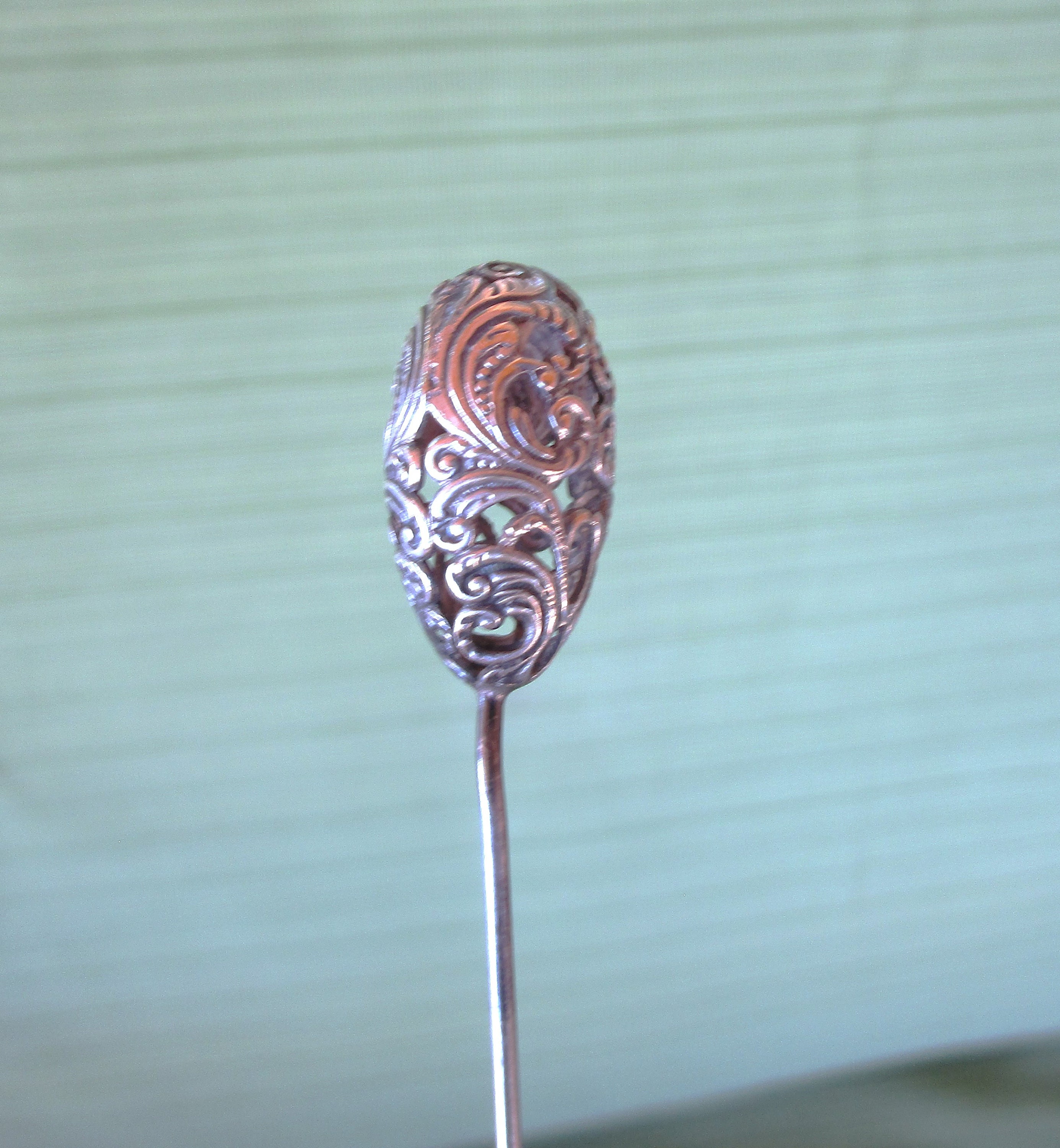 【冬バーゲン★】 Cage Bird Silver Antique Hat Circa Era Deco Art Hatpin Pin アクセサリー