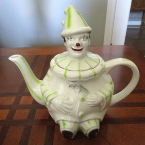 Tony Wood Studio England Happy Harlequin Figural Teapot