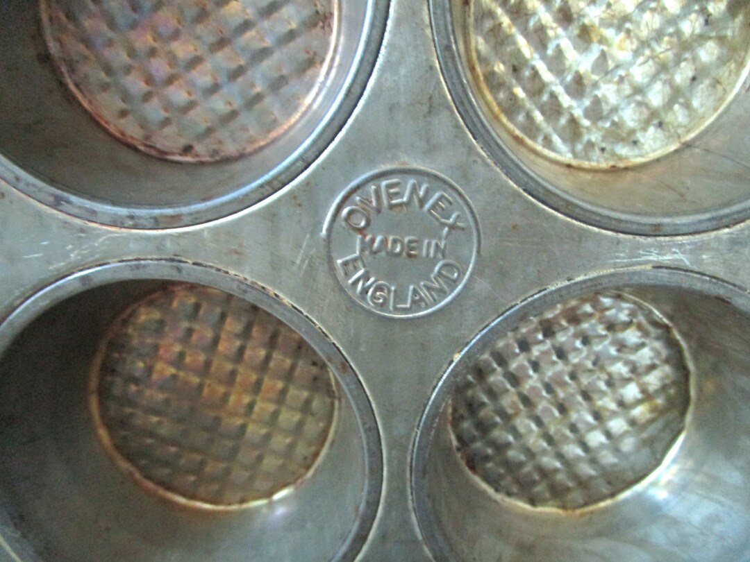 Pair of Vintage Ovenex Made in England Muffin Tins Circa 1940s Etsy