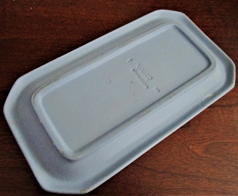 Wedgwood Made in England Blue Jasper Vanity Pin Dish Tray Vtg 60s