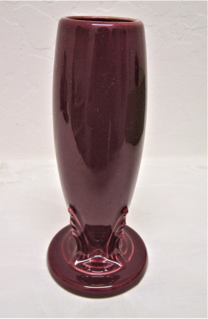 Fiestaware Bud Vase Maroon Burgundy Modern Design Fiesta Etsy