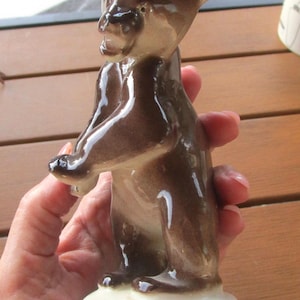 Vintage Sweet Lomonosov USSR Standing Bear Cub Figure circa 1960s