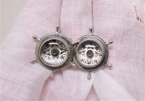 Sterling Silver Nautical Working Compass Navigati