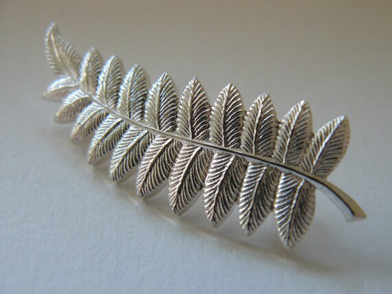 Handcrafted Sterling Silver Fern Brooch Made in New Zealand Etsy