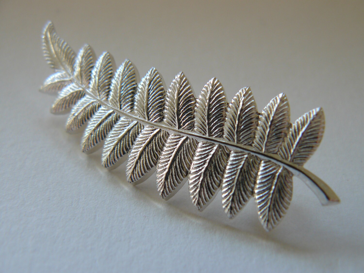 Handcrafted Sterling Silver Fern Brooch Made in New Zealand