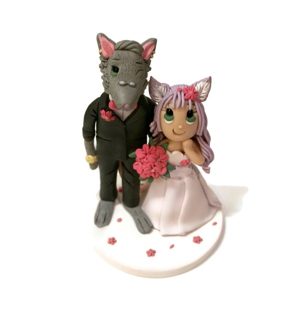 Custom League of Legends and Palladins Inspired Gaming Couple Wedding Cake Topper Ashe