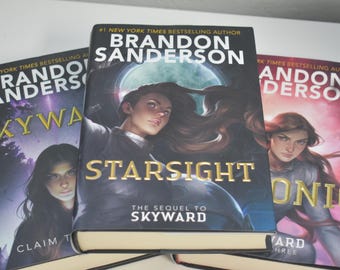 Trilogy Brandon Sanderson fantasy fiction books Skyward, Starsight, Cytonic 3 books