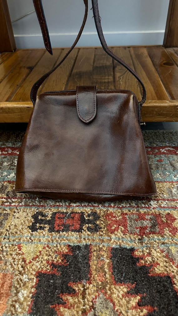 Chestnut Brown Leather Doctors Handbag /Satchel
