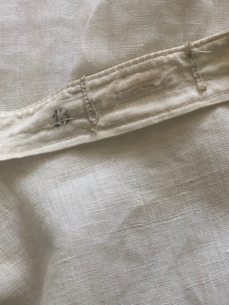 1900 Antique Edwardian Cream Color Ladies Button Front Blouse