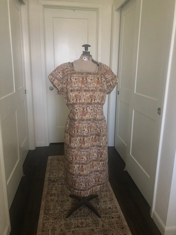 Novelty Egyptian Print Dress