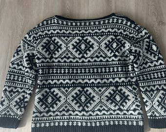 Suéter Fair Isle tejido a mano de Ralph Lauren, doble RL