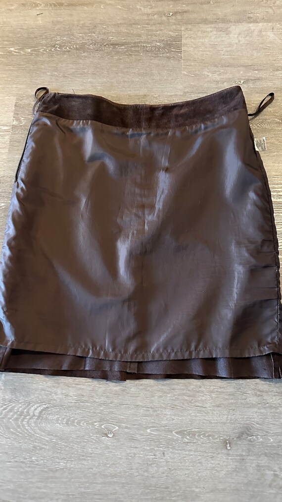 Brown Suede Medium Pencil Skirt - image 8