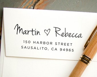 Self Inking Stamp, Custom Stamp, Personalized Stamp, Return Address Stamp, Custom Address Stamp, Custom Wedding Stamp, Hand Calligraphy Look