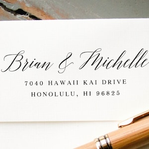 Return Address Stamp, Self Inking Address Stamp, Address Stamp, Wedding Address Stamp, Custom Address Stamp, Calligraphy Address Stamp