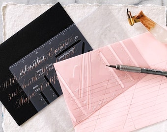 Calligraphy Envelope Addressing Template: Envelope Guide Ruler