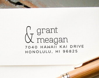 Self Inking Address Stamp, Custom Stamp, Personalized Stamp, Custom Return Address Stamp: New Couple, Housewarming, Wedding Invitation