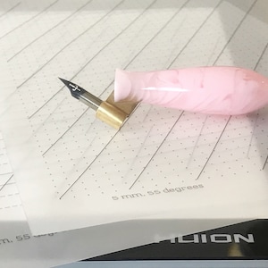 Anleitungsblätter für Kupferstich- und Spencerian-Kalligraphie, Schrägführungen für Kalligraphie