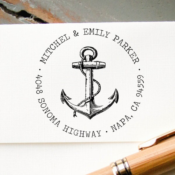 Anchor Rubber Stamp Etsy